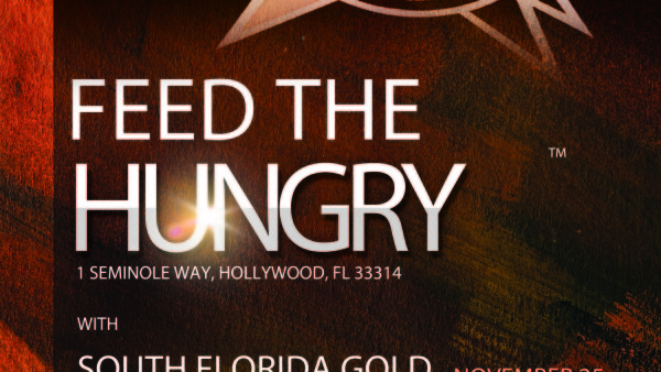 A poster for the feed the hungry event.