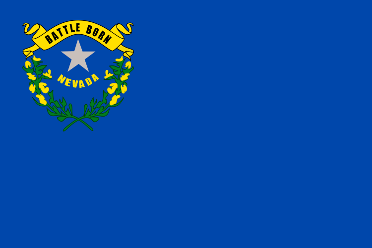 A blue flag with the state of nevada written on it.