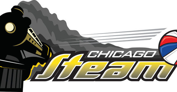 A yellow and black logo for chicago steel.