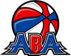 The aba logo with a red, blue, and white ball.