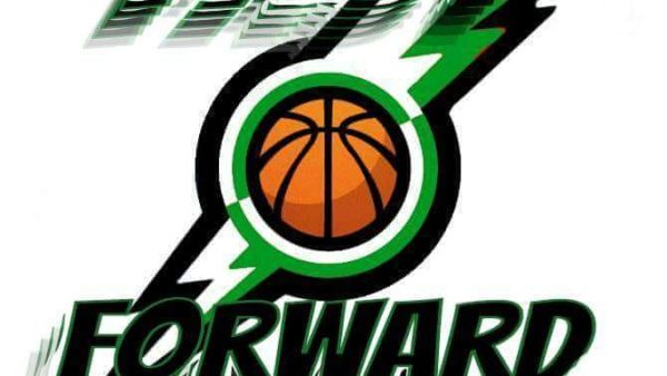 A basketball logo with the words fast forward underneath it.