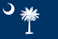 A white palm tree and moon on a blue background.