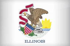 A picture of the state seal of illinois.