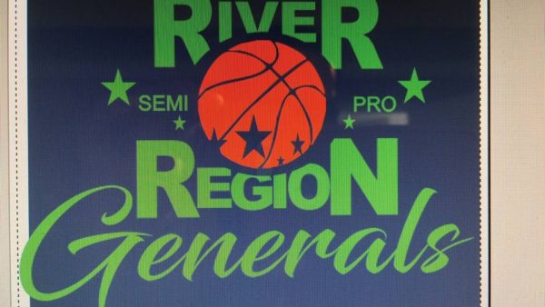 River Region Generals basketball team logo.