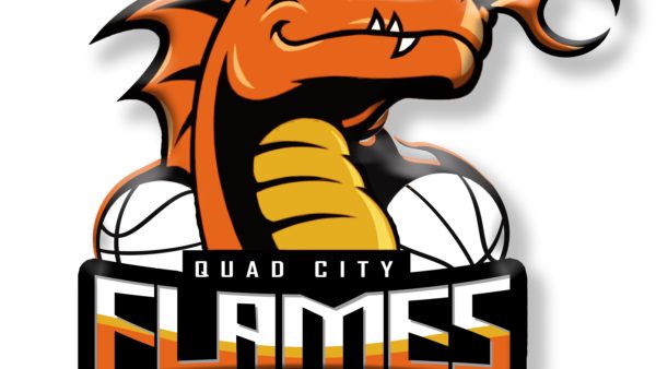 Quad City Flames basketball team logo.