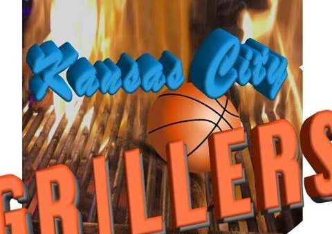 Kansas City Griller basketball logo with flames.