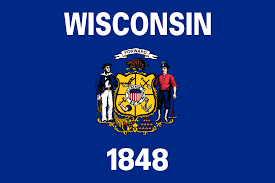 Flag of the state of Wisconsin.