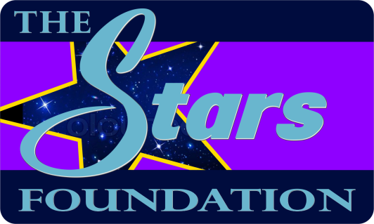 The stars foundation logo on a purple background.