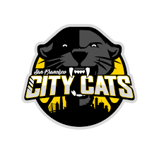 A black and yellow logo of the city cats.