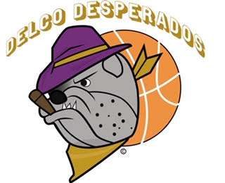 Delco Desperados basketball team logo.