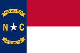 A flag of the state of north carolina.