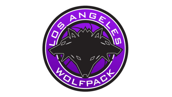 Los Angeles Wolfpack logo with wolf head