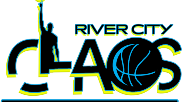 A logo for river city classic basketball.