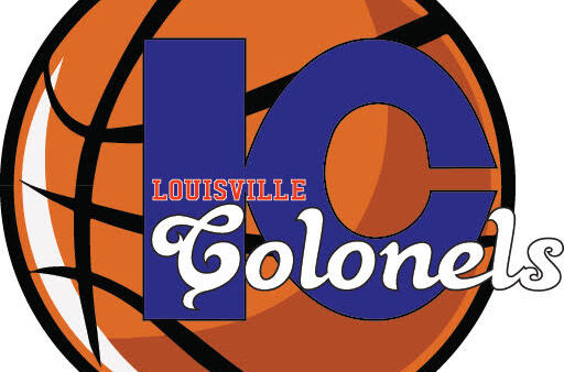 Louisville Colonels basketball logo.